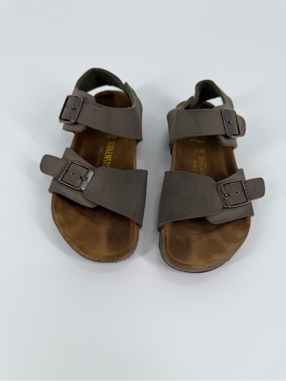 Birkenstock Kids New York Double Strap Mocha Sandals Size 29